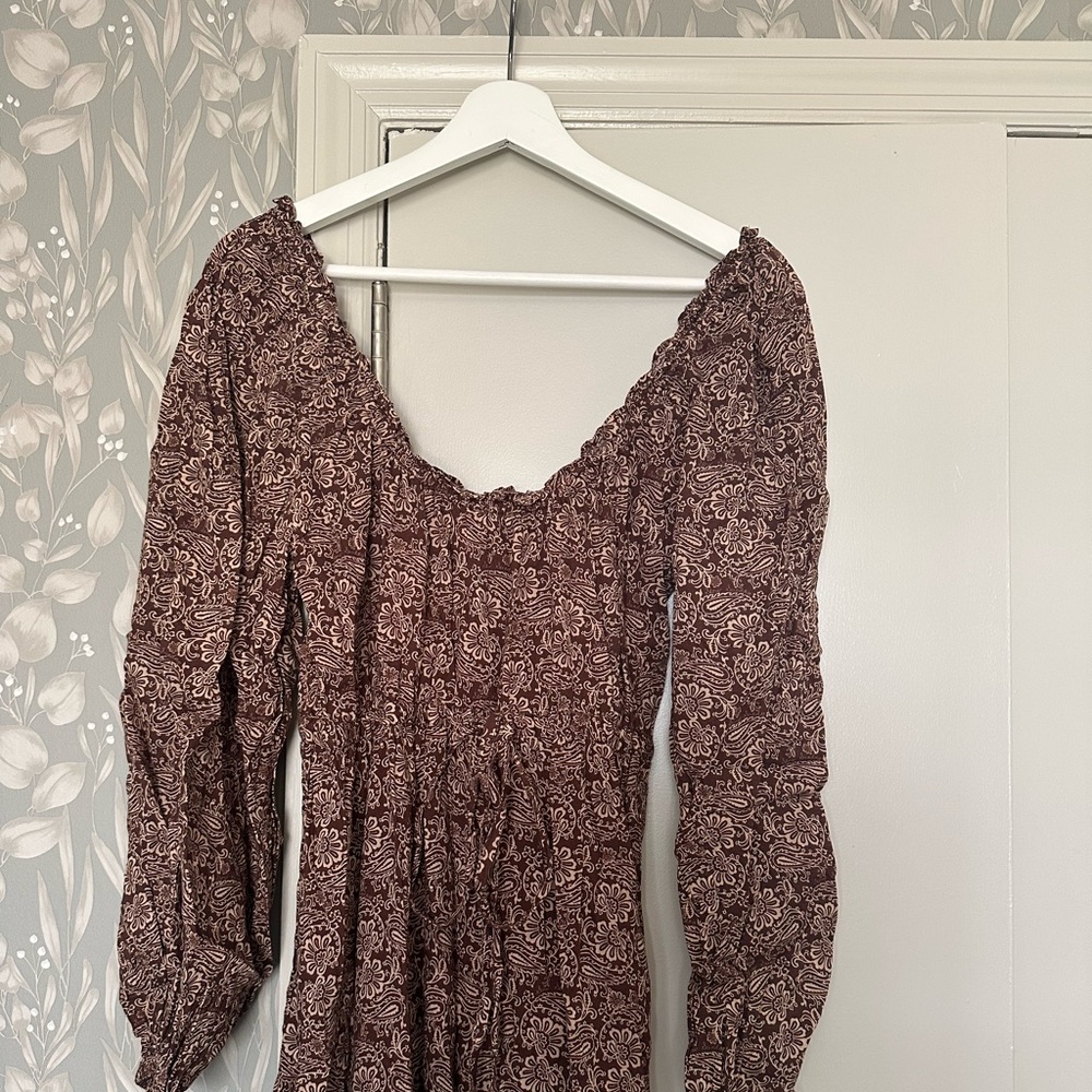 Slow Sunday Brown Paisley Dress - Picture 2 of 4